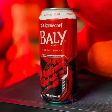 Energ&eacute;tico Baly Energy Drink Redragon Turbo Gamer Perfomance Sem A&ccedil;ucar 473ml