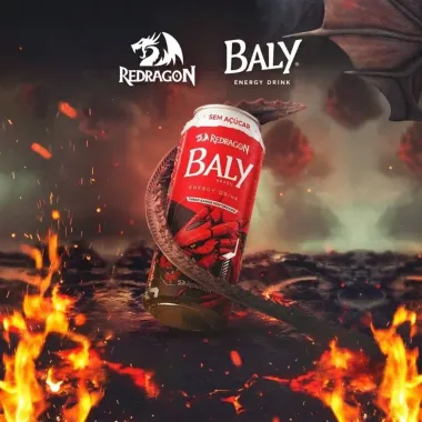 Energ&eacute;tico Baly Energy Drink Redragon Turbo Gamer Perfomance Sem A&ccedil;ucar 473ml