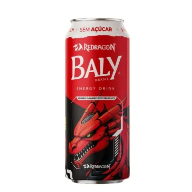 Energ&eacute;tico Baly Energy Drink Redragon Turbo Gamer Perfomance Sem A&ccedil;ucar 473ml