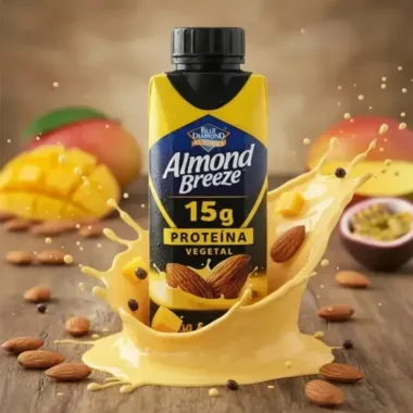 Bebida L&aacute;ctea com Am&ecirc;ndoas Almond Breeze 15g de Prote&iacute;na Vegetal Sabor Manga e Maracuj&aacute; 250ml