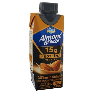 Bebida L&aacute;ctea com Am&ecirc;ndoas Almond Breeze 15g de Prote&iacute;na Vegetal Sabor Caramelo Salgado 250ml
