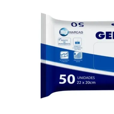 Toalha Umedecida Geriátrica Gerialimp Premium Leve 4 Pague 3 com 50 Unidades cada