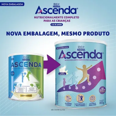 Suplemento Alimentar Nestl&eacute; Ascenda Baunilha 800g