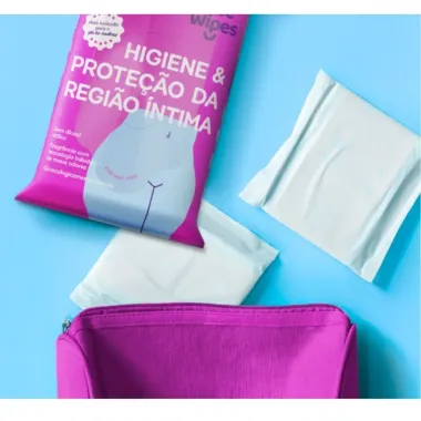 Len&ccedil;o Umedecido &Iacute;ntimo Free Wipes Higiene e Prote&ccedil;&atilde;o da Regi&atilde;o &iacute;ntima sem &Aacute;lcool com 16 Unidades