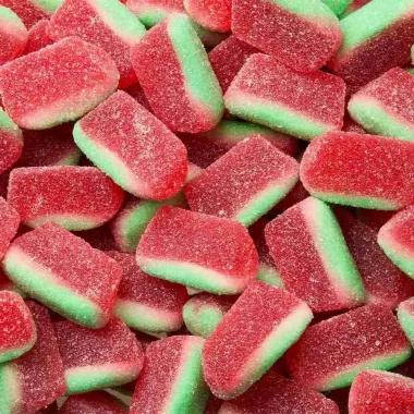 Bala de Gelatina Fini Azedinha em Fatias Sabor Melancia 80g