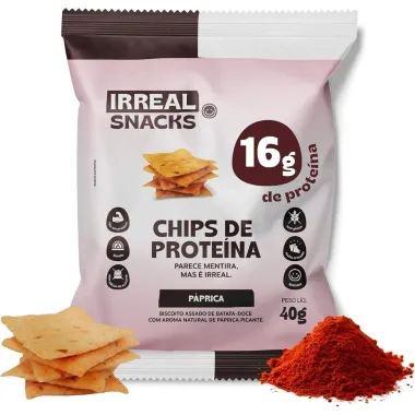 Chips de Prote&iacute;na Irreal Snacks P&aacute;prica 40g