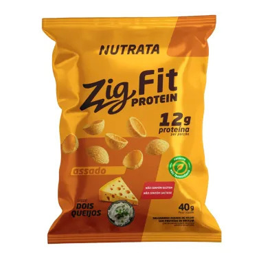 Salgadinho Nutrata Zig Fit Protein Assado Sabor Queijos com 12g de Prote&iacute;na 40g