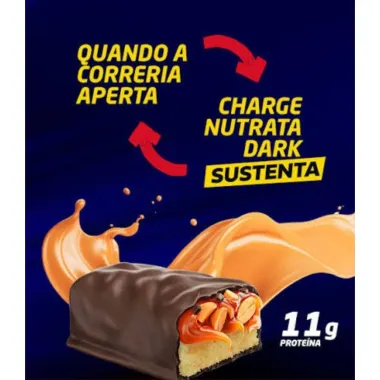 Barra de Prote&iacute;na Nutrata Nestle Charge com Whey Protein Dark 11g de Prote&iacute;na 45g