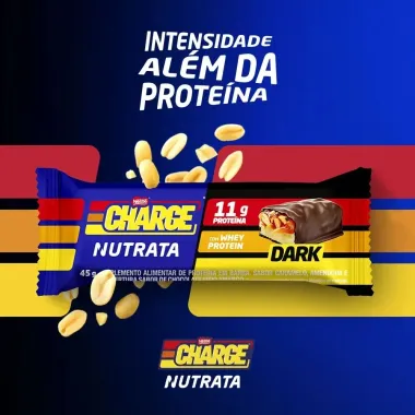 Barra de Prote&iacute;na Nutrata Nestle Charge com Whey Protein Dark 11g de Prote&iacute;na 45g
