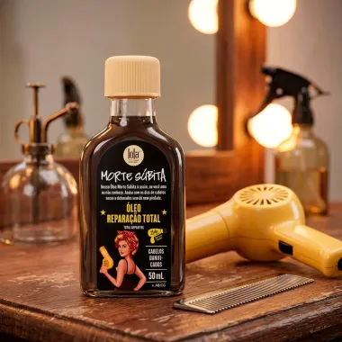 &Oacute;leo Capilar Lola From Rio Morte S&uacute;bita Repara&ccedil;&atilde;o Total Cabelos Danificados 50ml