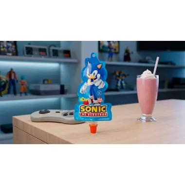 Bala em Gel Go Play Sonic The Hedgehog Sabor Morango Sem A&ccedil;&uacute;car Sach&ecirc; 30g