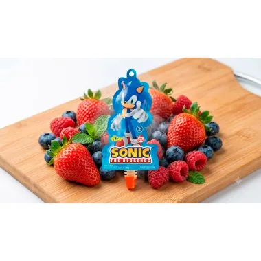 Bala em Gel Go Play Sonic The Hedgehog Sabor Morango Sem A&ccedil;&uacute;car Sach&ecirc; 30g