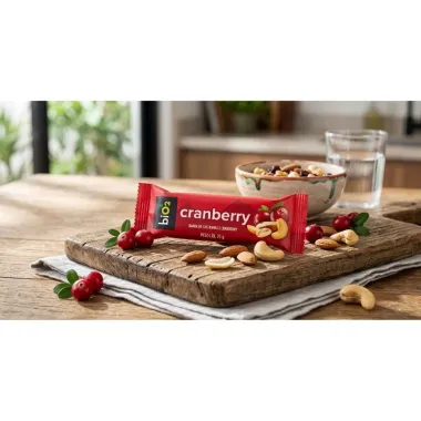Barra de Cereal Bio2 Cranberry Sabor Castanhas e Cranberry 25g