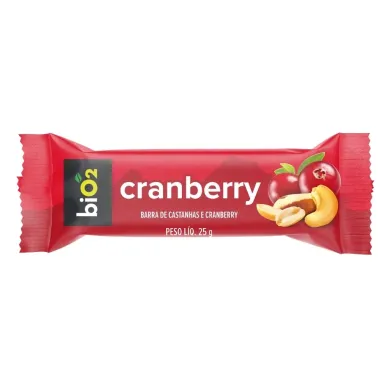 Barra de Cereal Bio2 Cranberry Sabor Castanhas e Cranberry 25g
