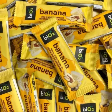 Barra de Cereal Bio2 Castanhas e Banana com Cobertura Sabor Chocolate Meio Amargo 25g