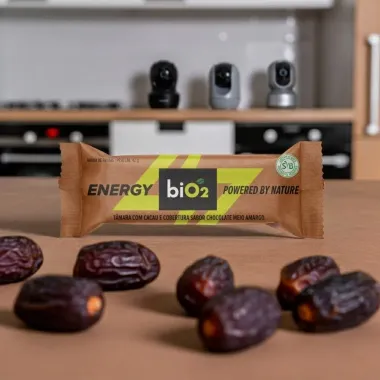 Barra de Frutas Energy Bio2 Powered By Nature Sabor T&atilde;mara com Cacau e Cobertura de Chocolate Meio Amargo 42g