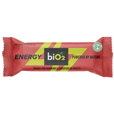 Barra de Frutas Energy Bio2 Powered By Nature Sabor T&atilde;mara com Cranberry e Cobertura de Hibisco 42g