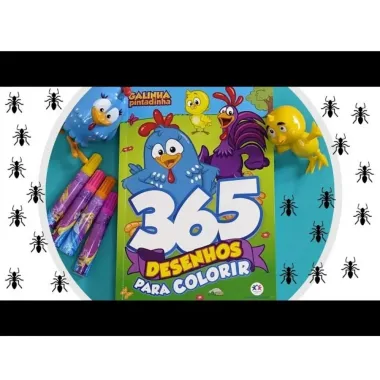 Livro Ciranda Cultural Galinha Pintadinha 365 Desenhos para Colorir