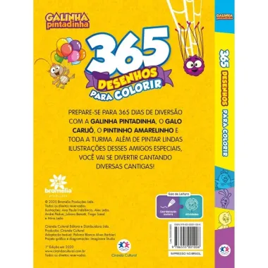 Livro Ciranda Cultural Galinha Pintadinha 365 Desenhos para Colorir