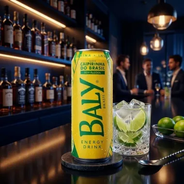 Energ&eacute;tico Baly Energy Drink Caipirinha do Brasil Sem &Aacute;lcool 473ml