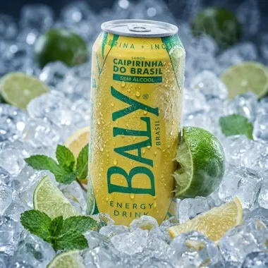 Energ&eacute;tico Baly Energy Drink Caipirinha do Brasil Sem &Aacute;lcool 473ml