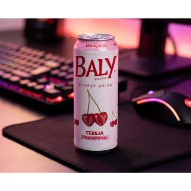 Energ&eacute;tico Baly Energy Drink Cereja Sem A&ccedil;&uacute;car 473ml