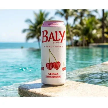 Energ&eacute;tico Baly Energy Drink Cereja Sem A&ccedil;&uacute;car 473ml