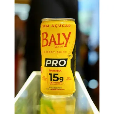 Energ&eacute;tico Baly Brasil Energy Drink PRO Banana com 15g de Prote&iacute;na de Col&aacute;geno Sem A&ccedil;&uacute;car 250ml
