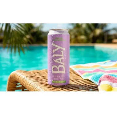 Energ&eacute;tico Baly Energy Drink Amora com Hortel&atilde; Sem A&ccedil;&uacute;car 473ml