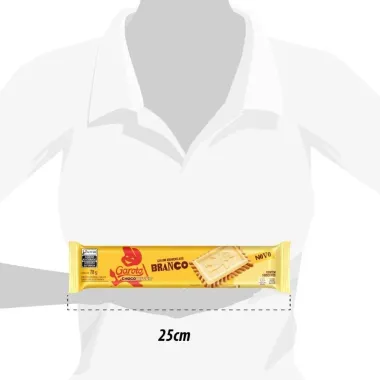 Biscoito Garoto Choco Biscuit Sabor Chocolate Branco 78g