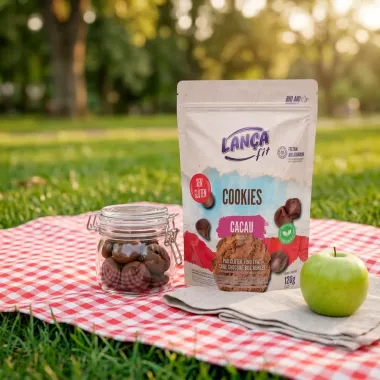 Cookies Integral Lan&ccedil;a Fit Chocolate com Gotas de Cobertura Sabor Chocolate Meio Amargo Zero A&ccedil;&uacute;car 120g