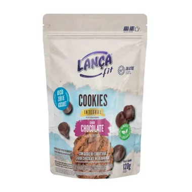 Cookies Integral Lan&ccedil;a Fit Chocolate com Gotas de Cobertura Sabor Chocolate Meio Amargo Zero A&ccedil;&uacute;car 120g