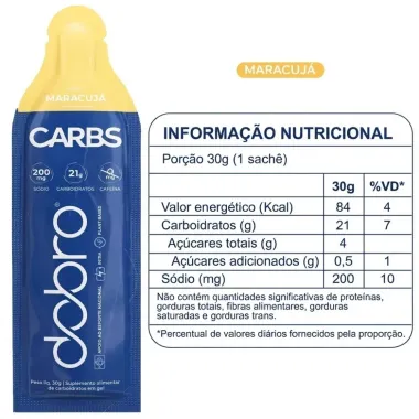 Suplemento Alimentar Carbs Dobro Sabor Maracuj&aacute; 30g