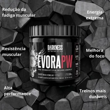 &Eacute;vora Pw Darkness Sabor Frutas Vermelhas 300g