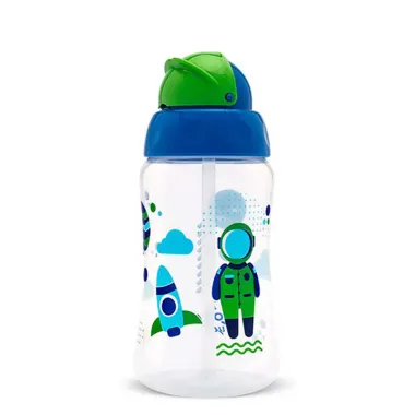 Copo Lolly Viva com Canudo Azul 330ml