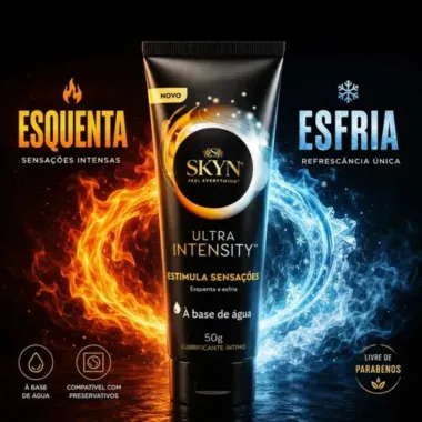 Gel Lubrificante &Iacute;ntimo Skyn Ultra Intensity &aacute; Base de &Aacute;gua Esquenta e Fria 50g