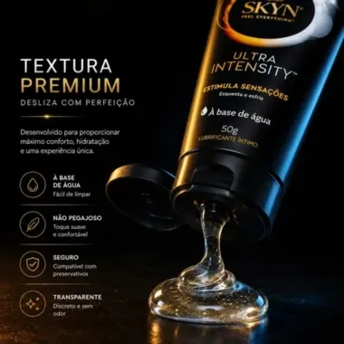 Gel Lubrificante &Iacute;ntimo Skyn Ultra Intensity &aacute; Base de &Aacute;gua Esquenta e Fria 50g