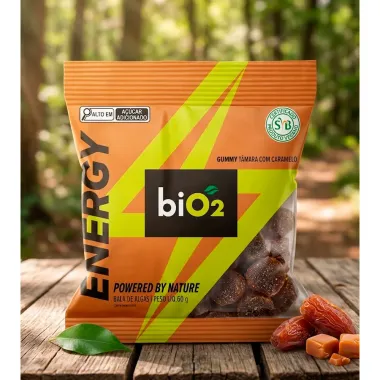 Bala de Algas Bio2 Energy Gummy T&acirc;mara com Caramelo 60g