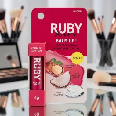Protetor Labial Hidratante com Cor Ruby Kisses Balm Up! FPS 10 4g