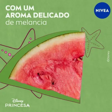 Hidratante Labial N&iacute;vea Ed. Limitada Disney Princesa Ariel Melancia Brilhante 4,8g