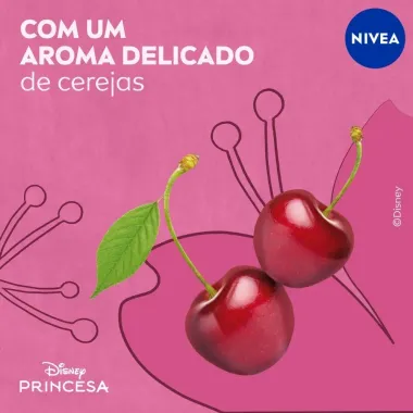 Hidratante Labial N&iacute;vea Ed. Limitada Disney Princesa Mulan Cereja Brilhante 4,8g