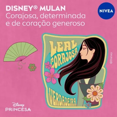 Hidratante Labial N&iacute;vea Ed. Limitada Disney Princesa Mulan Cereja Brilhante 4,8g