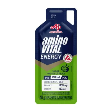 Energy Aminovital em Gel Sabor Frutas C&iacute;tricas sach&ecirc; 40g