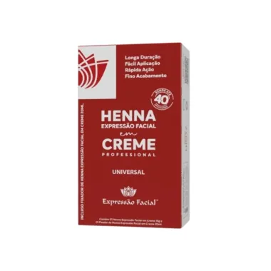 Henna Express&atilde;o Facial em Creme 15g e Fixador de Henna Express&atilde;o Facial em Creme 20ml Universal