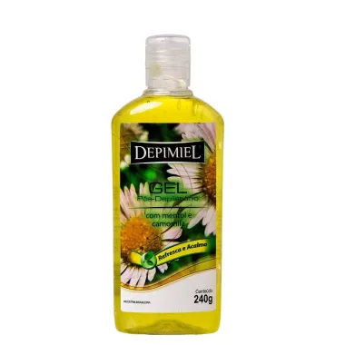 Gel P&oacute;s Depilat&oacute;rio Depimiel com Mentol e Camomila 240g