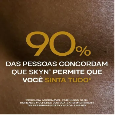 Preservativo Skyn Elite Extra Lubrificado Ultra Fino com 3 Unidades