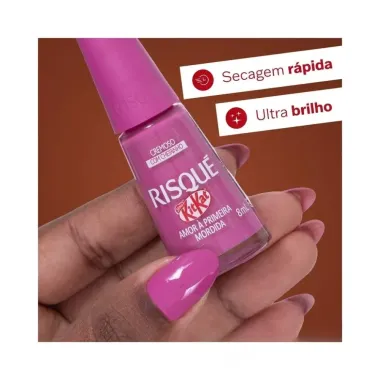 Esmalte Cremoso com Cheirinho Risqu&eacute; Kitkat Amor &agrave; Primeira Mordida 8ml