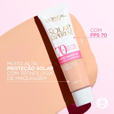 Protetor Solar L'Or&eacute;al Paris Solar Expertise Efeito Make Up FPS70 Cor 1.0 30g