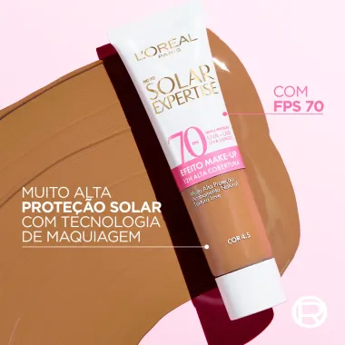 Protetor Solar L'Or&eacute;al Paris Solar Expertise Efeito Make Up FPS70 Cor 4.5 30g
