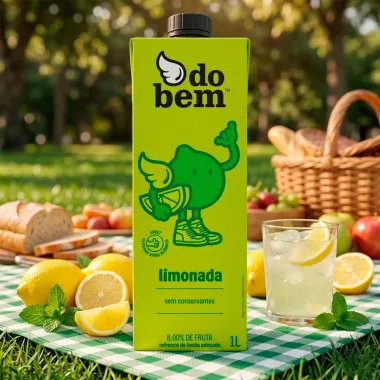Limonada Do Bem 8,00% de Fruta Refresco de Lim&atilde;o Ado&ccedil;ado 1 Litro
